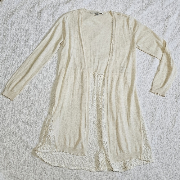 LC Lauren Conrad Wool Blend Lace Cardigan - Picture 3 of 8